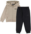 EA7 Sweat Set - Beige/Black