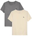 Calvin Klein T-shirt - 2-Pack - Monogram - Granite Grey/Whitecap