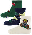 Polo Ralph Lauren Socks - 3-Pack - White/Navy/Green
