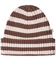 That's Mine Beanie - Knitted - Rib - Izzy - Brown Stripe