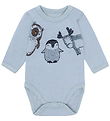 Hust and Claire Bodysuit l/s - HCBaloo Animals - Baby Blue
