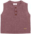 Hust and Claire Waistcoat - Knitted - HCEdi Wool Rib Knit - Pale