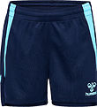 Hummel Shorts - hmlLEAD - Marine/Blue Fish
