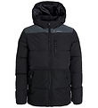 Jack & Jones Puffer Jacket - JjEowen - Black/REFLECTIVE