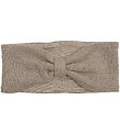 Racing Kids Headband - Wool/Cotton - Oats w. Bow