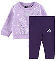 adidas Performance Sweatshirt/Leggings - Glam - Power Plum/Silve