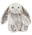 Jellycat Soft Toy - 18 cm - Small - Blossom Silver Bunny