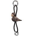 Kay Bojesen Keychain - Bird/Silver - Black Leather/Smoked Oak