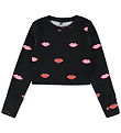 Stella McCartney Kids Swim Top - UV50+ - Black/Red Lips