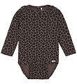 Minymo Bodysuit l/s - AOP - Chocolate Chip