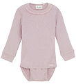 Minymo Bodysuit l/s - Rib - Shadow Gray