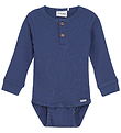 Minymo Bodysuit l/s - Rib - Vintage Indigo