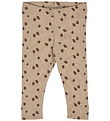 Müsli Leggings - Rib - Acorn - Beige/Root/Deep Green