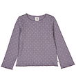 Müsli Bluse - Rib - Dot - Lilac Nebel/Oak