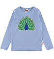 DYR-Cph Blouse - Animal shedding - Blue Grey On Birds