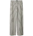 LMTD Trousers - Wide - NlfSeher - Black Coffee/White