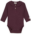 Fixoni Bodysuit l/s - Rib - Grape Wine