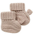 Name It Booties - Wool - Knitted - NbfWrilla - Shadow Gray