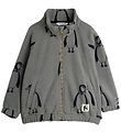 Mini Rodini Fleece Jacket - Penguin - Grey