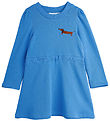 Mini Rodini Dress - Sweatdress - Dog - Blue