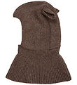 Huttelihut Balaclava - Wool - Single Layer - Brown Melange w. Ea