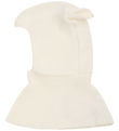 Huttelihut Balaclava - Wool - Single Layer - Off-White w. Ears