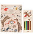Konges Sløjd Activity Book w. Colouring Pencils - Multi