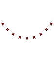 Maileg Flag garland - Dannebrog - 1.70 w.