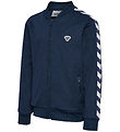 Hummel Cardigan - HmlJR - Dress Blues w. Logo
