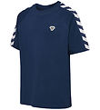 Hummel T-shirt - HmlJR Archive - Dress Blues w. Logo