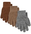 Konges Sløjd Handschoenen - Wol/Acryl - Filla - 3-pack - Grey Me