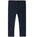 Name It Leggings - NmfDavina - Dark Sapphire/Heart AOP