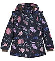 En Fant Winterjacke - m. Teddy - Rüschen - AOP - Ebony
