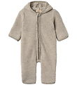 Wheat Jumpsuit - Wool - Ata - Khaki melange