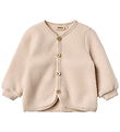 Wheat Cardigan - Wool - Fleece - Kari - Pale Lilac