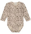 Minymo Body l/ä - Sweat - Rauchgrau m. Blumen