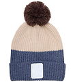 Minymo Beanie - 2-layer - Parisian Night w. Pom-Pom