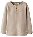 Lil' Atelier Blouse - NmmOhio - Slim - Turtledove/SEPIA TINT