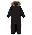 Color Kids Snowsuit - Coverall w. Fake Fur - Black