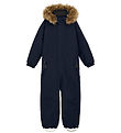 Color Kids Snowsuit - Coverall w. Fake Fur - Total Eclipse