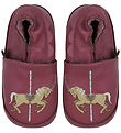 Melton Soft Sole Leather Shoes - Carousel - Red Violet