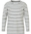 Name It Blouse - Rib - NmfVemma - Grey Melange/Cloud Dancer