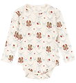 Konges Sløjd Bodysuit l/s - Rib - Minnie - Puppy w. Pointelle
