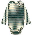 Petit Piao Bodysuit l/s - Rib - Modal - Dark Sea/Off White