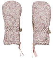 Wheat Mittens - Rose Dust Flowers