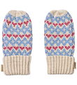 Wheat Mittens - Knitted - Haansi - Blue
