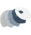 Pippi Teething Bib - 5-Pack - Pointy - Solid - Dark Blue