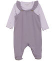 Fixoni Bodysuit l/s w. Overalls - Purple Ash