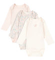 Fanga Fontana Rompers l/s - Fio - 3-pack - Prato Fiori