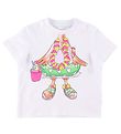 Stella McCartney Kids Stuttermabolur - Hvítur M. Flamingo